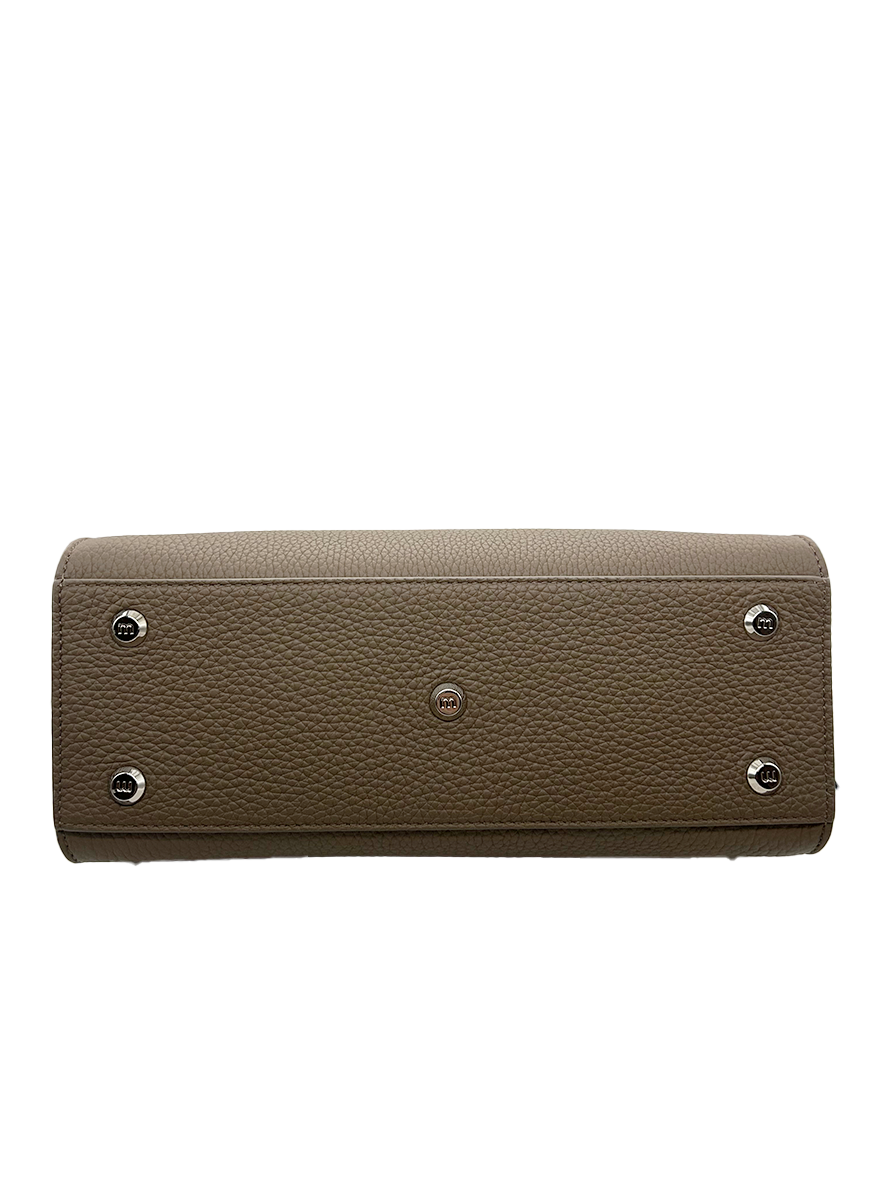 Opera Mini Top Handle Bag in Taupe - Michino Paris