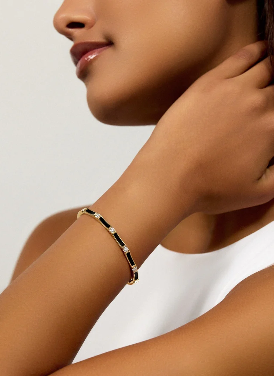 Honey Station Cuff, White Enamel