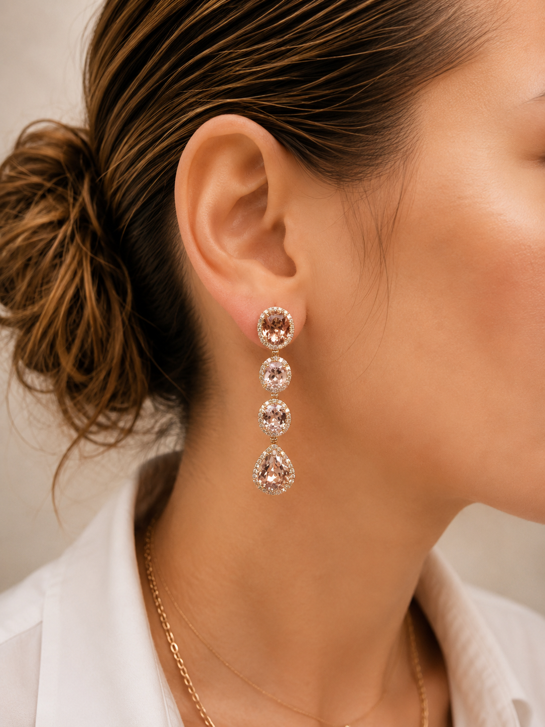 Morganite Drop Earrings