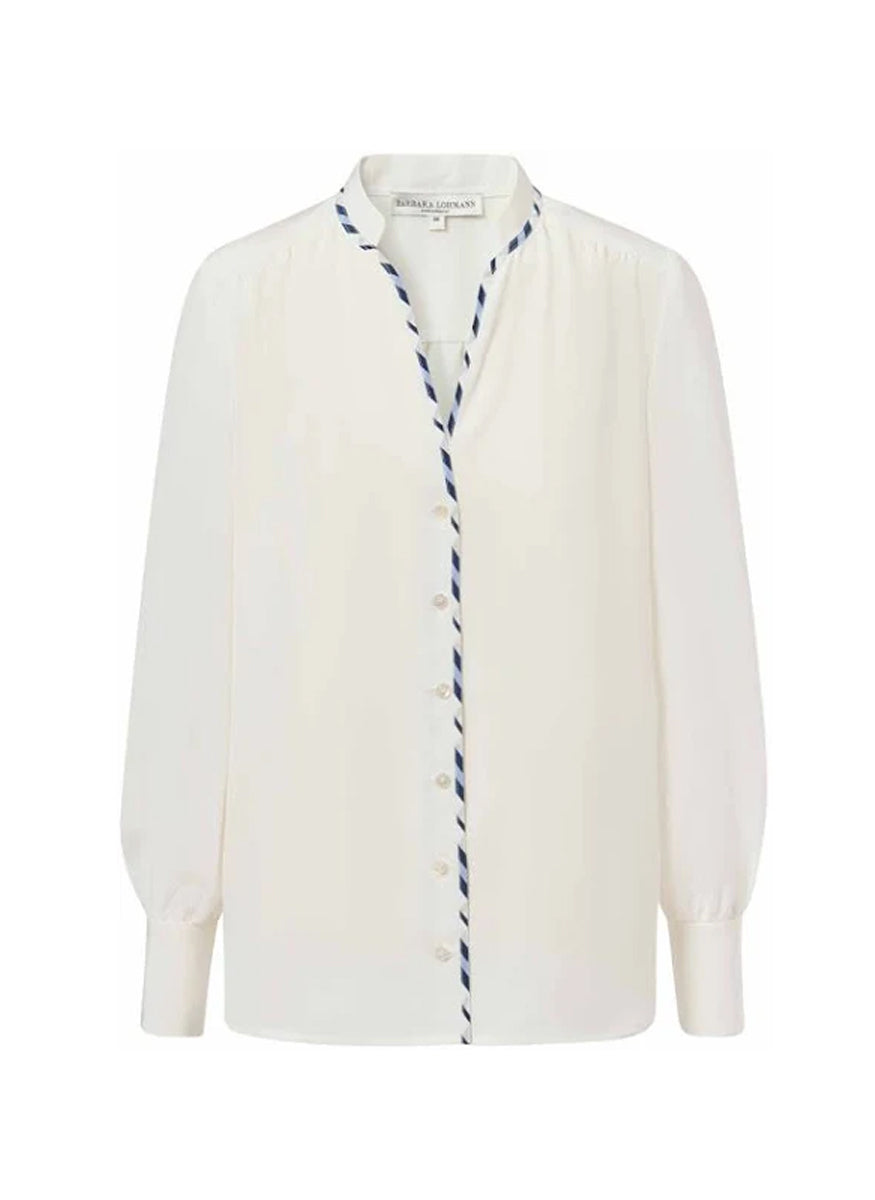 Bellamy Silk Blouse with Trim - Barbara Lohmann