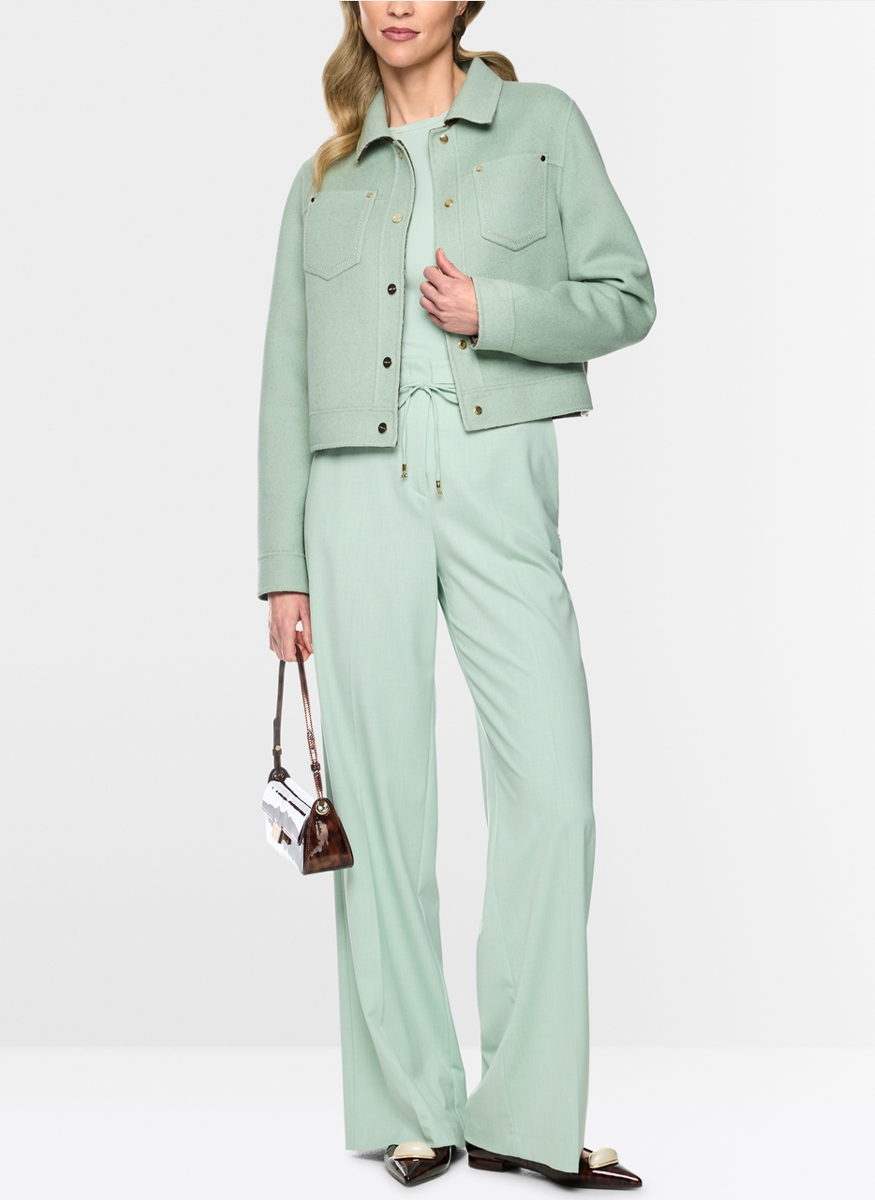 Double Face Reversible Wool Jacket - Marc Cain
