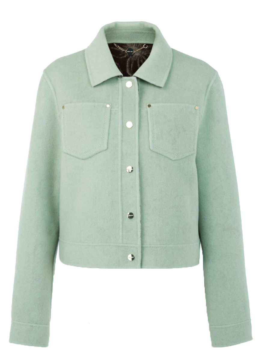 Double Face Reversible Wool Jacket - Marc Cain