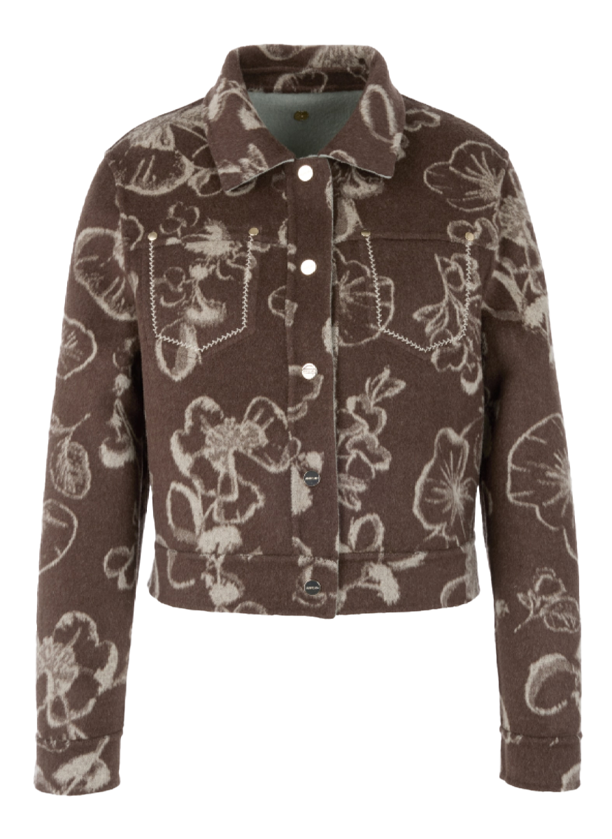 Double Face Reversible Wool Jacket - Marc Cain