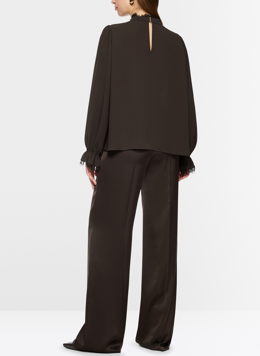 Mock Neck Lace Detail Top - Marc Cain