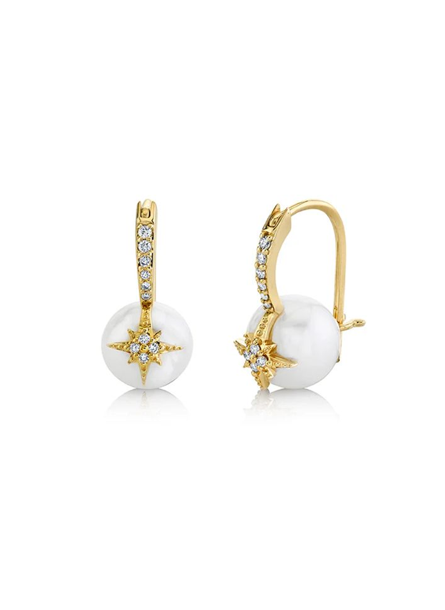 Starburst Pearl Bead Earring