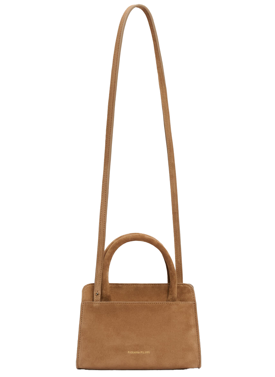 Small Suede Handbag with Metallic Closure - Fabiana Filippi