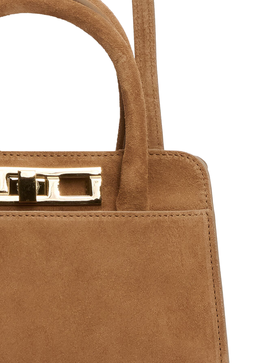 Small Suede Handbag with Metallic Closure - Fabiana Filippi