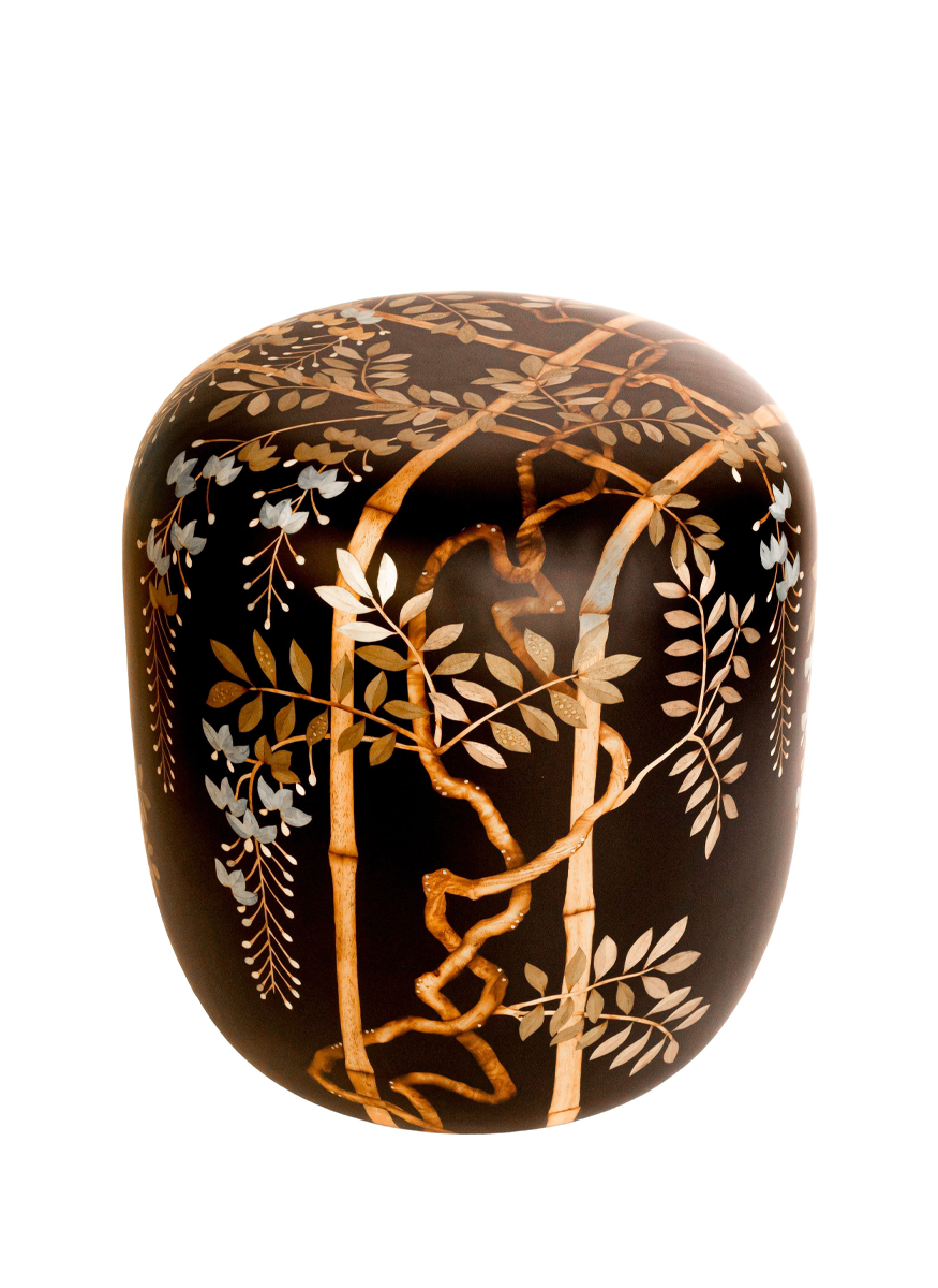 Bamboo Marquetry Stool