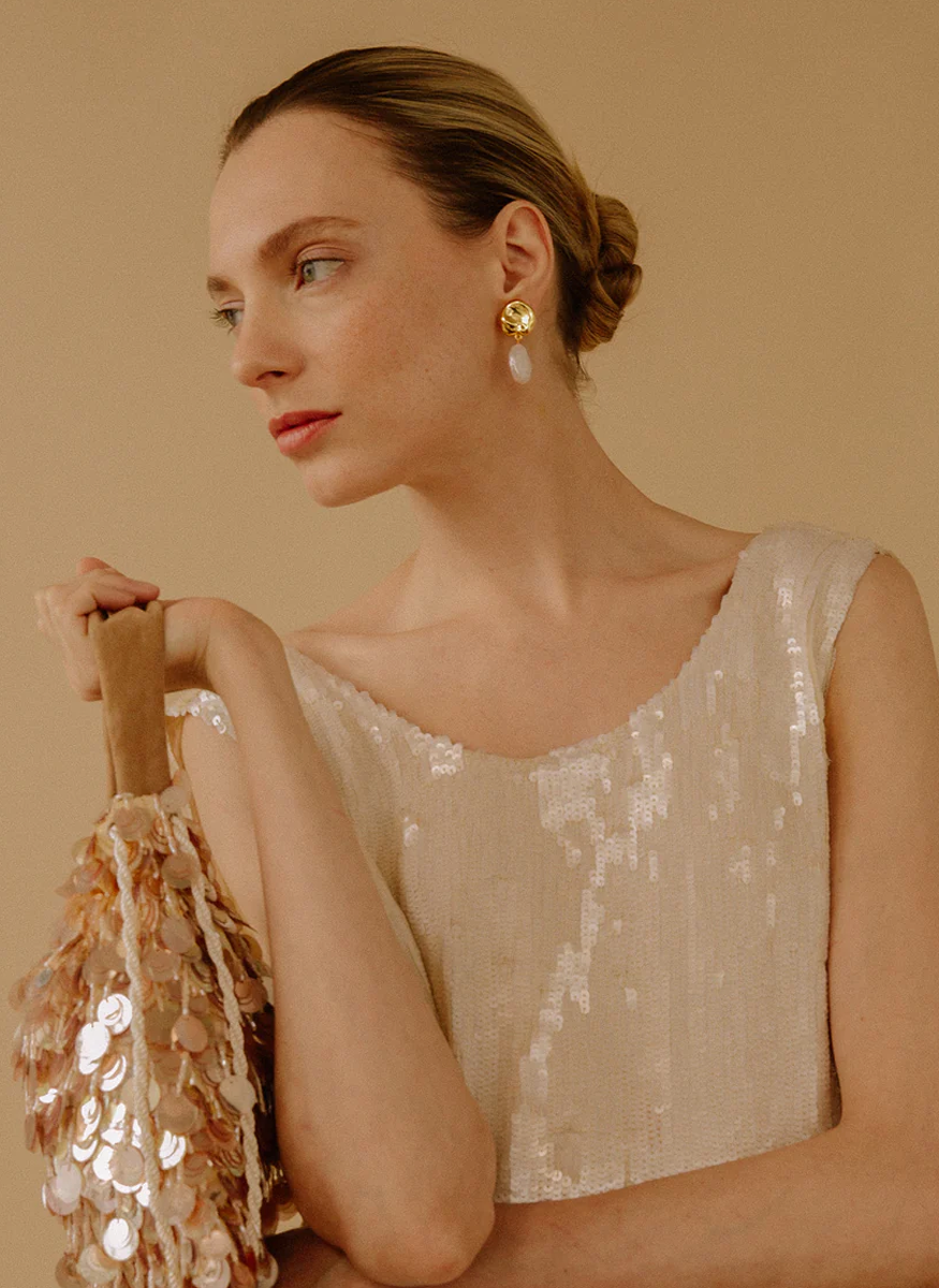 Coin Reflection Earrings - Lizzie Fortunato