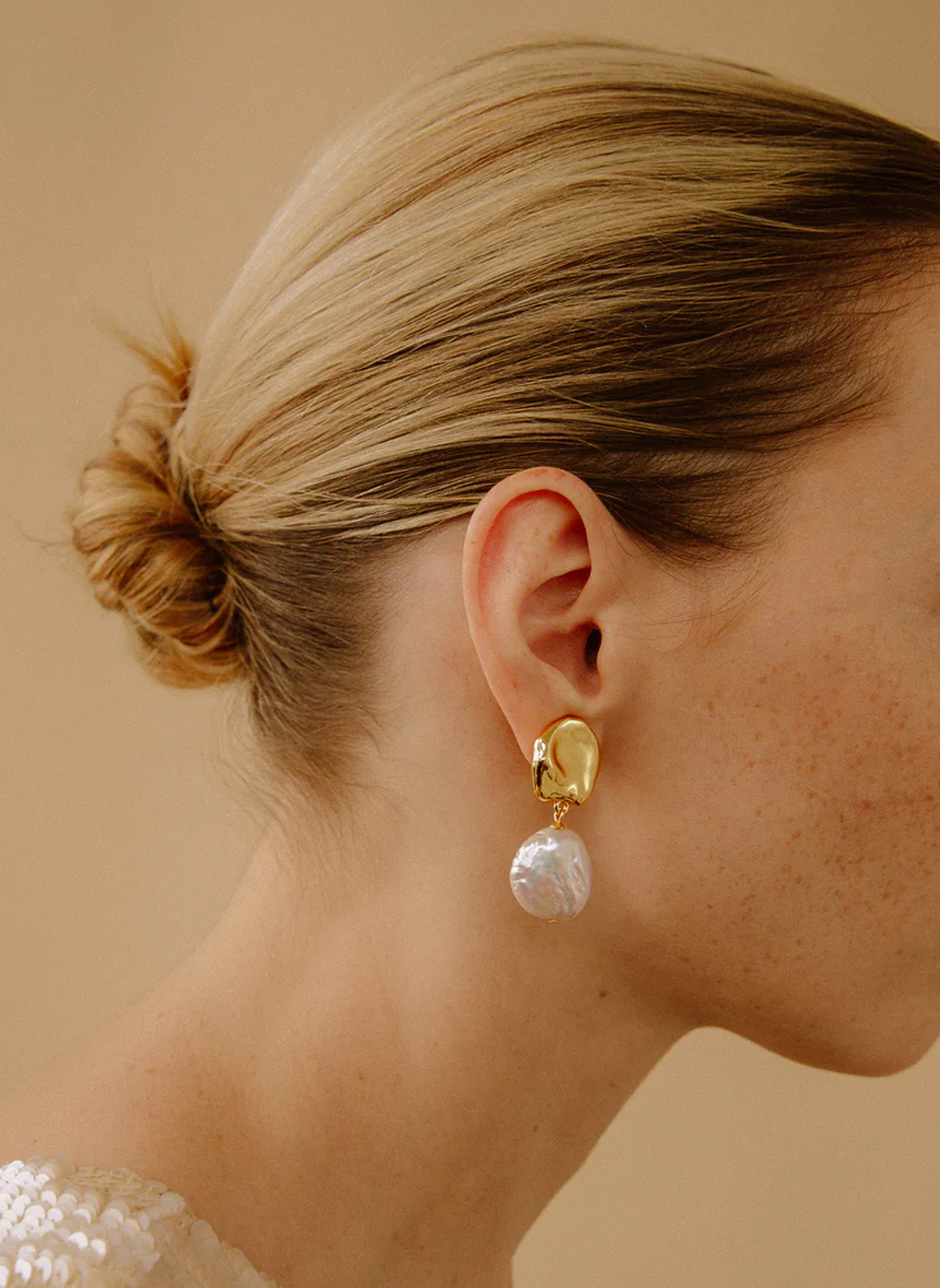 Coin Reflection Earrings - Lizzie Fortunato