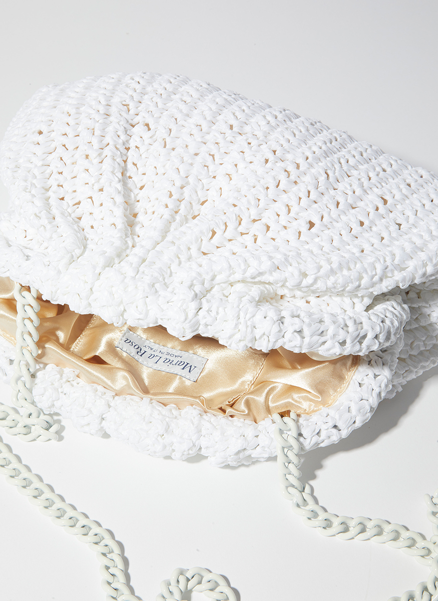 Game Crochet Solid Clutch with Chain - Maria La Rosa
