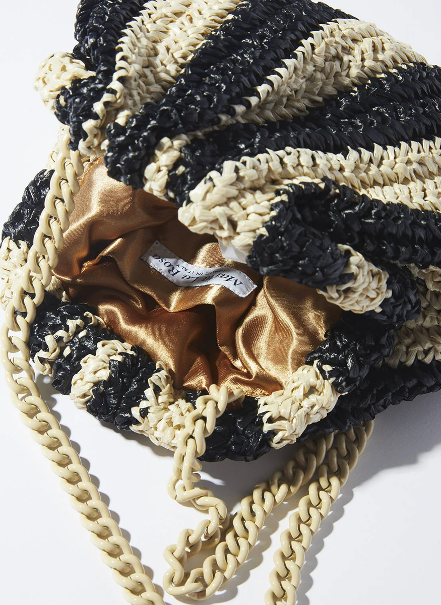 Mini Stripe Game Crochet Clutch - Maria La Rosa