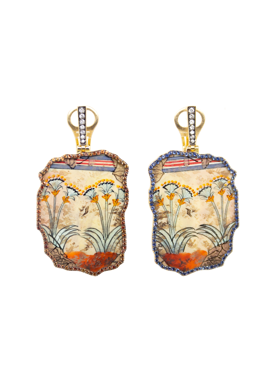 Miniature Egyptian Painting Earrings