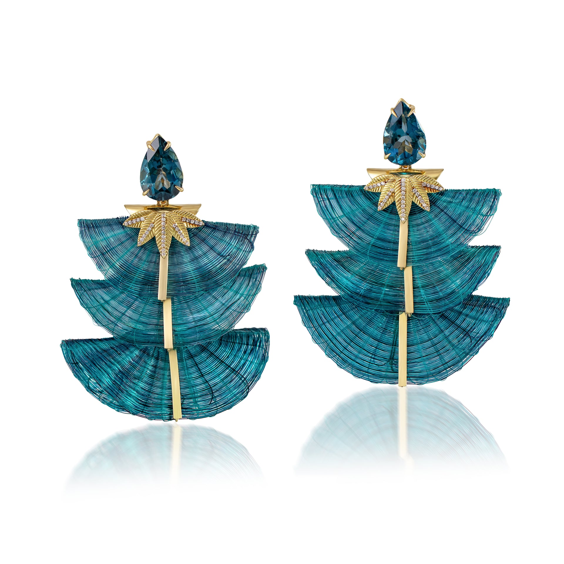 Teal Horsemane Earrings