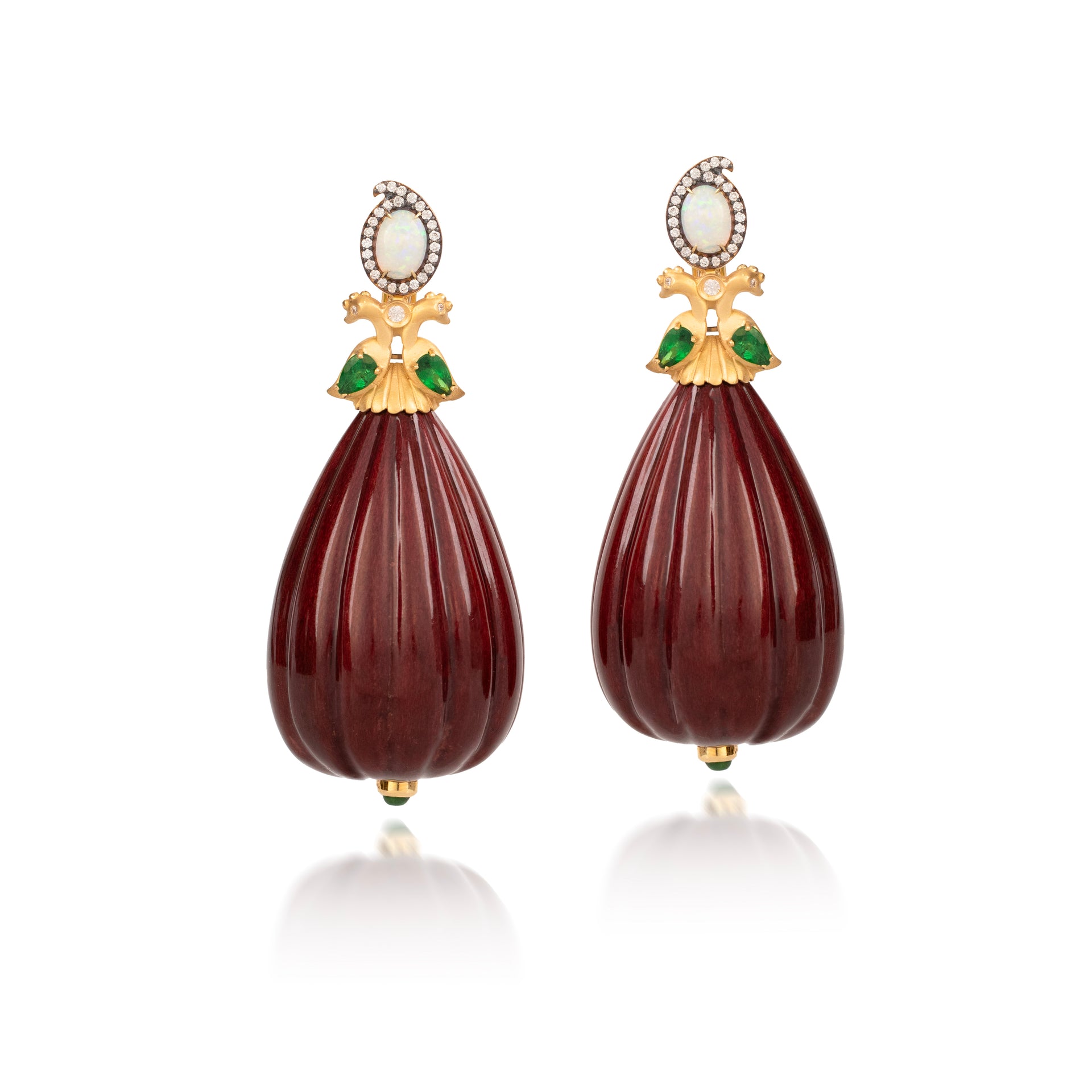 Burgundy Drop Earrings