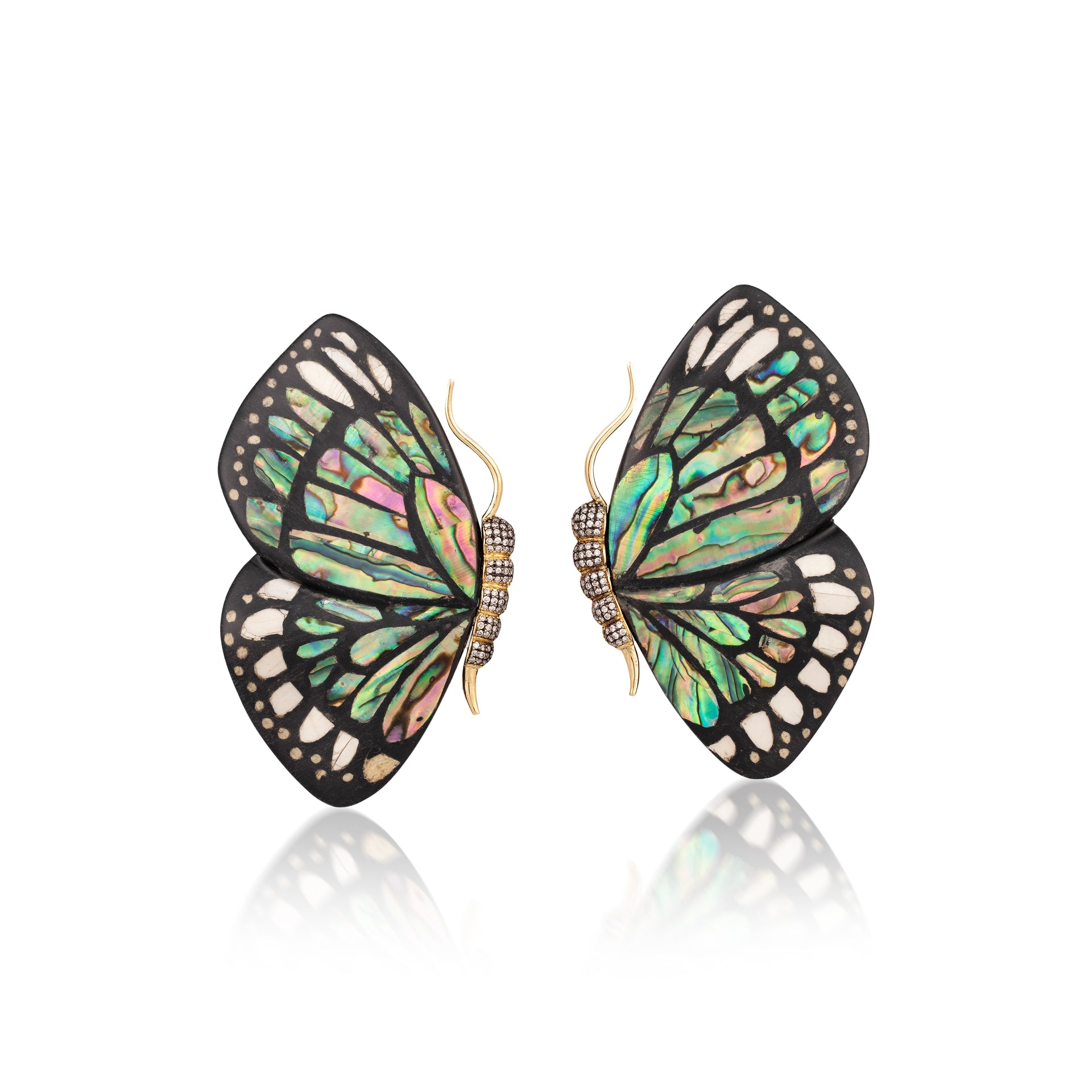Abalone Butterfly Earrings