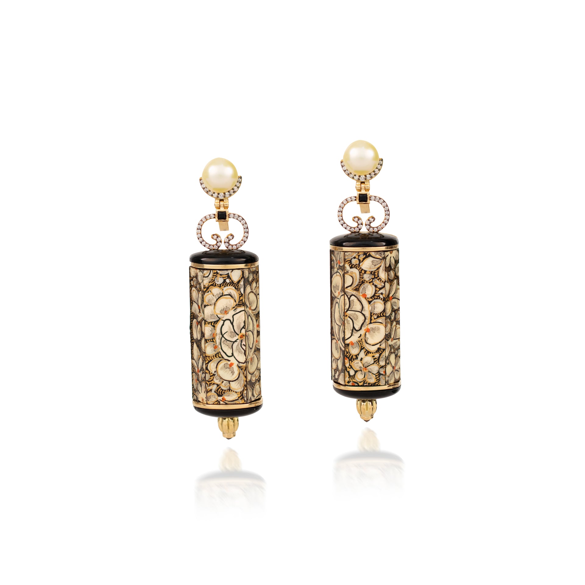 Pearl Papier-Mache Earrings