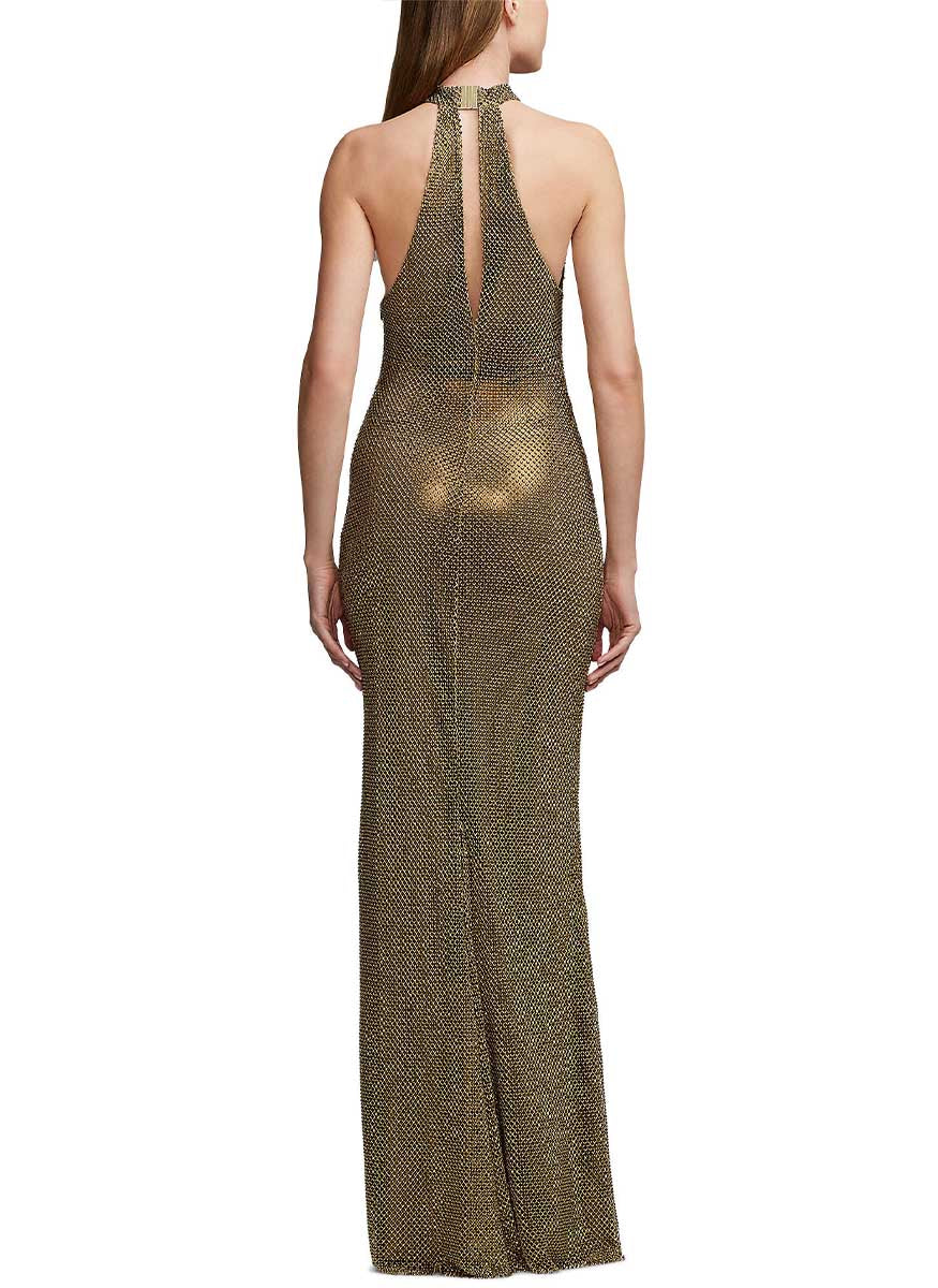 Braydon Liquid Foil Sleeveless Gown - Ralph Lauren Collection