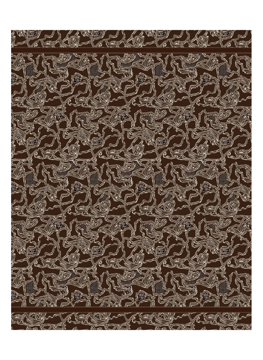 Cashmere Printed Scarf in Wellington Chocolate