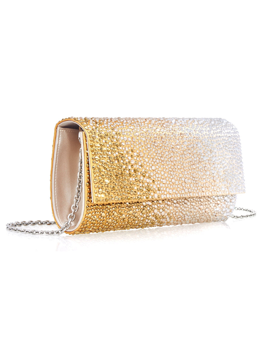 Perry Crystal Caviar Gradient Golden - Judith Leiber Couture