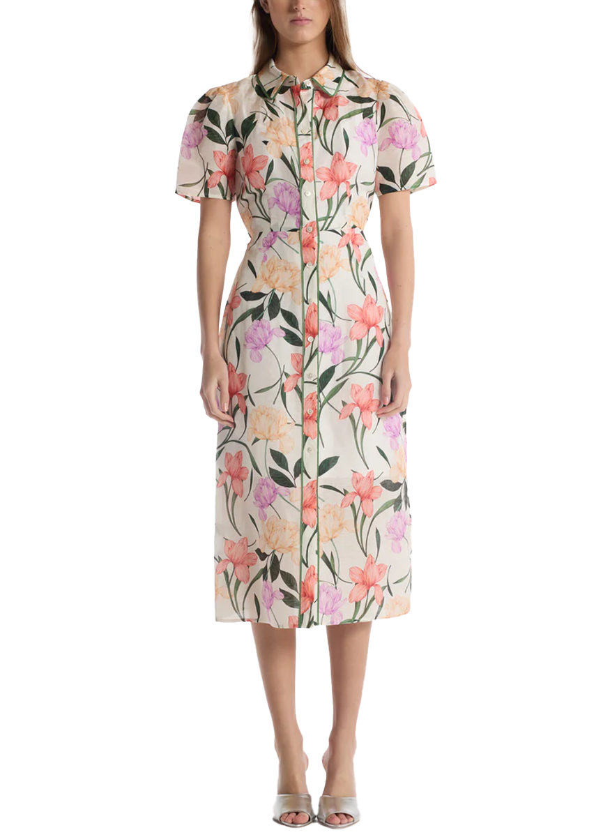 Cecile Dress in Jardin Ivory