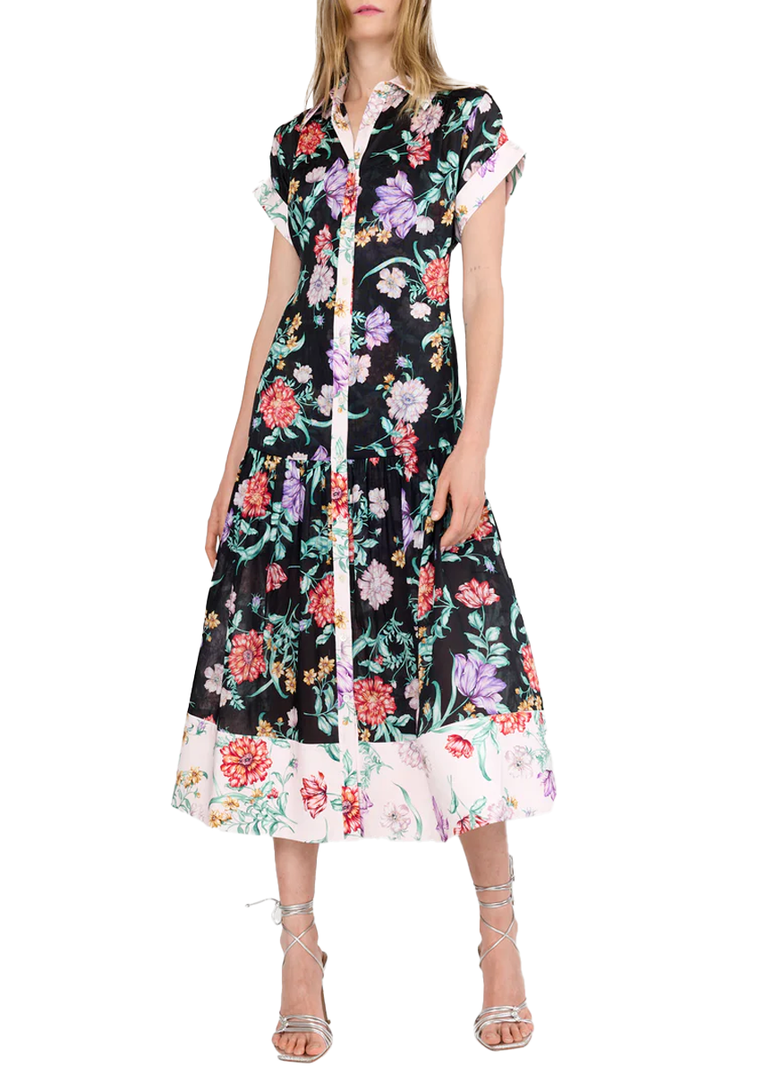 Robbin Dress in Onyx Botanica