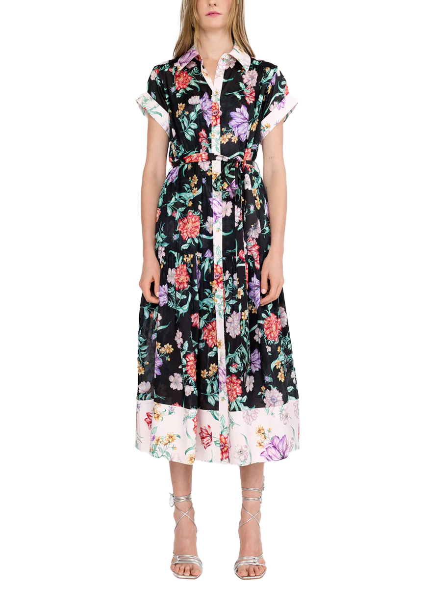 Robbin Dress in Onyx Botanica