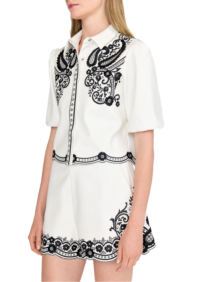 Gracie Top in Black Rosaria - Christy Lynn