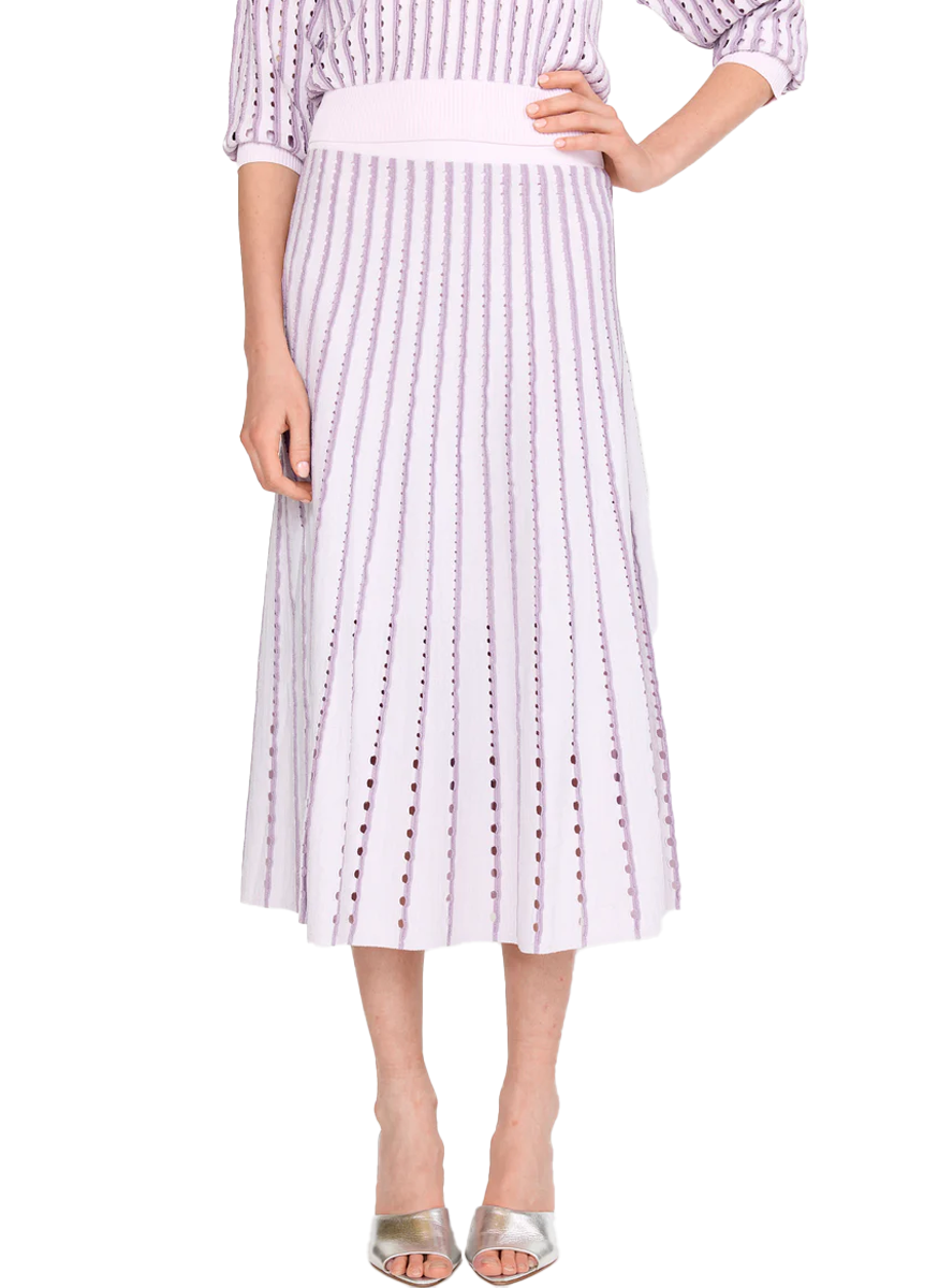Colton Skirt in Pinstripe Lilac