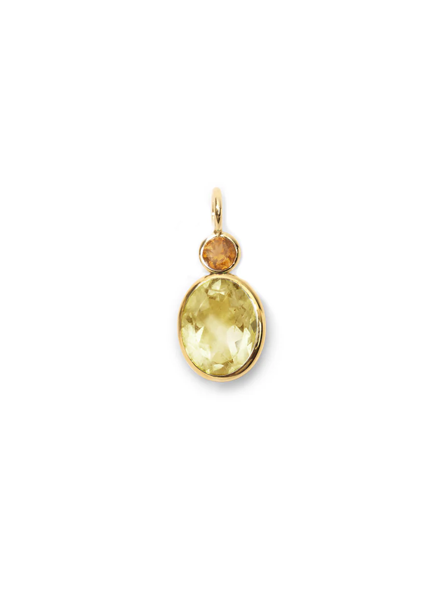 Citrine & Lemon Quartz Charm