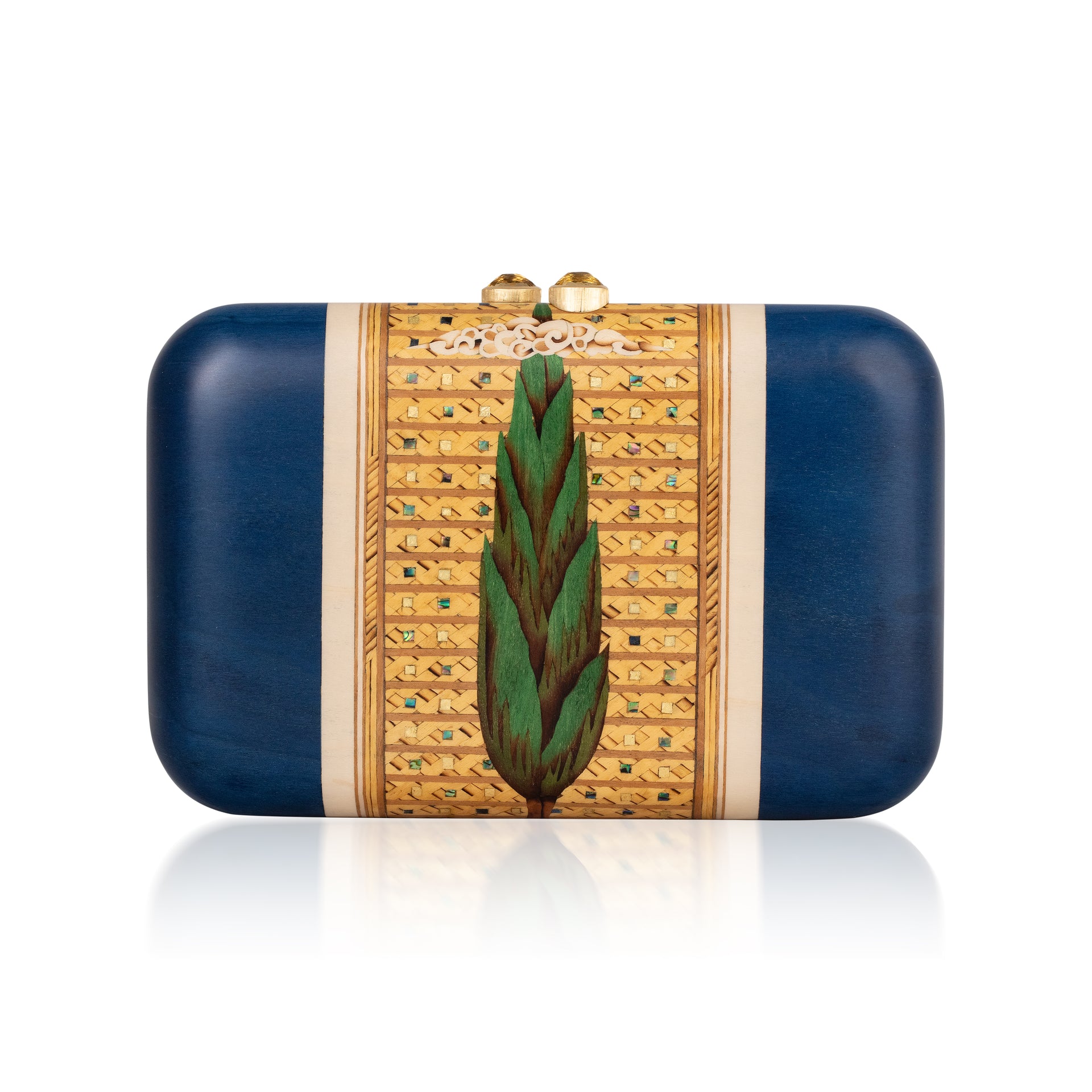 Pine Tree Wood Clutch
