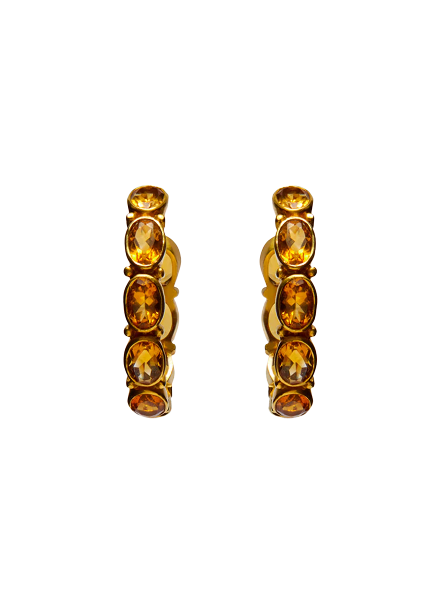 Colors Citrine Eternity Hoops