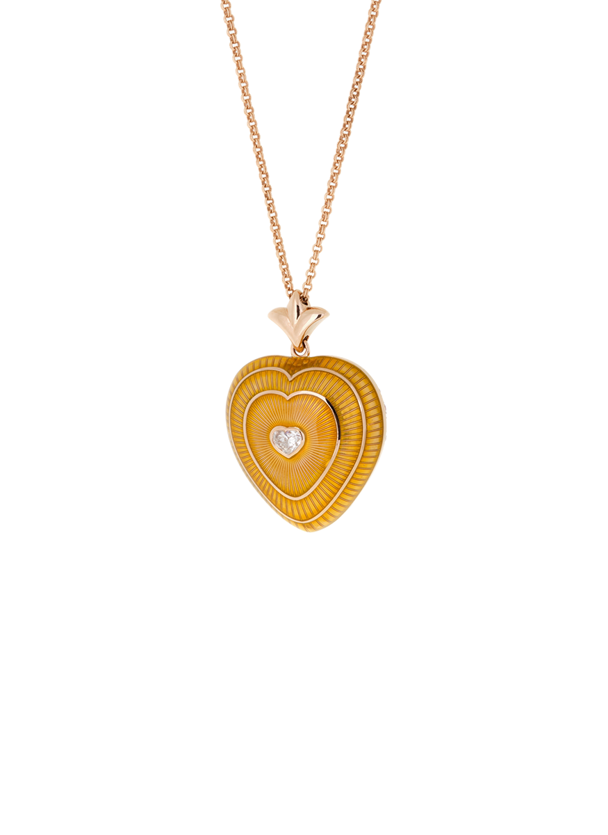 Corazon Pendant Necklace, Yellow