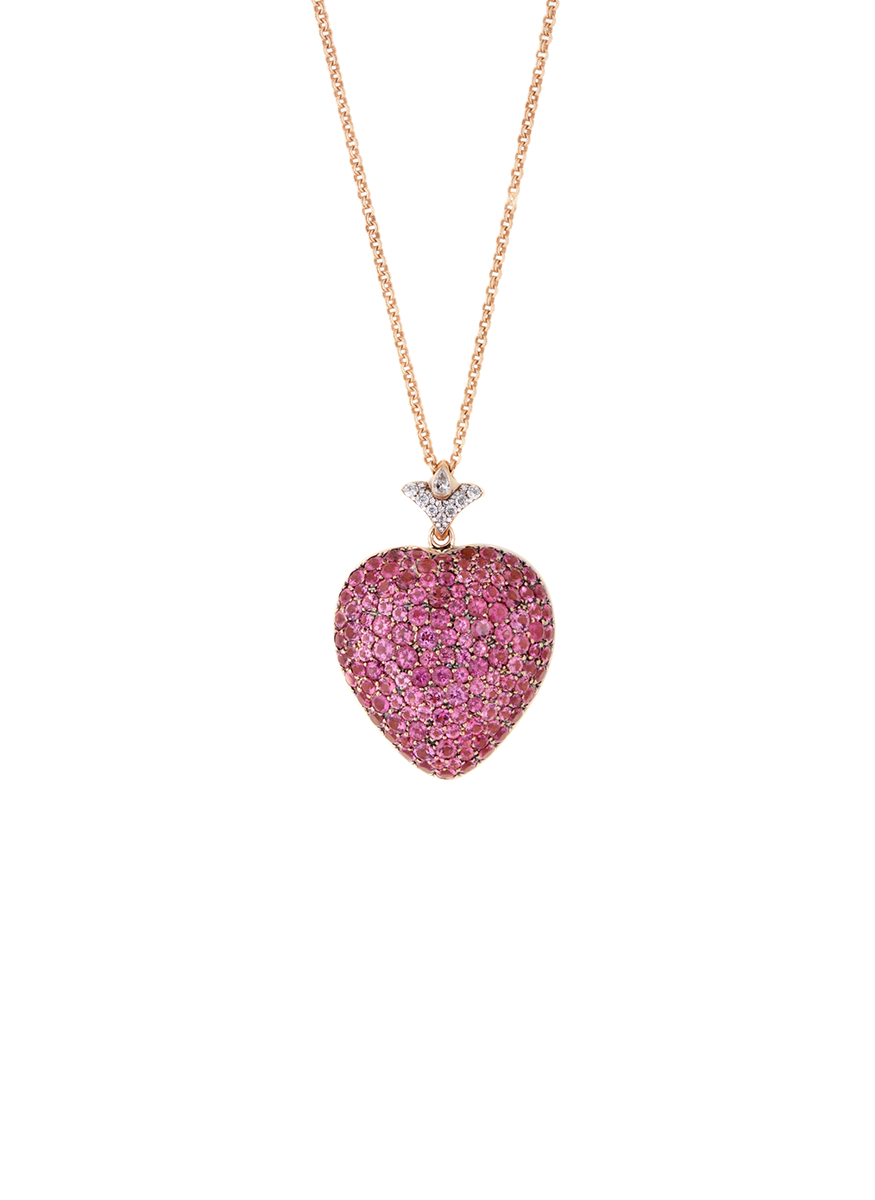 Corazon Pendant Necklace, Yellow