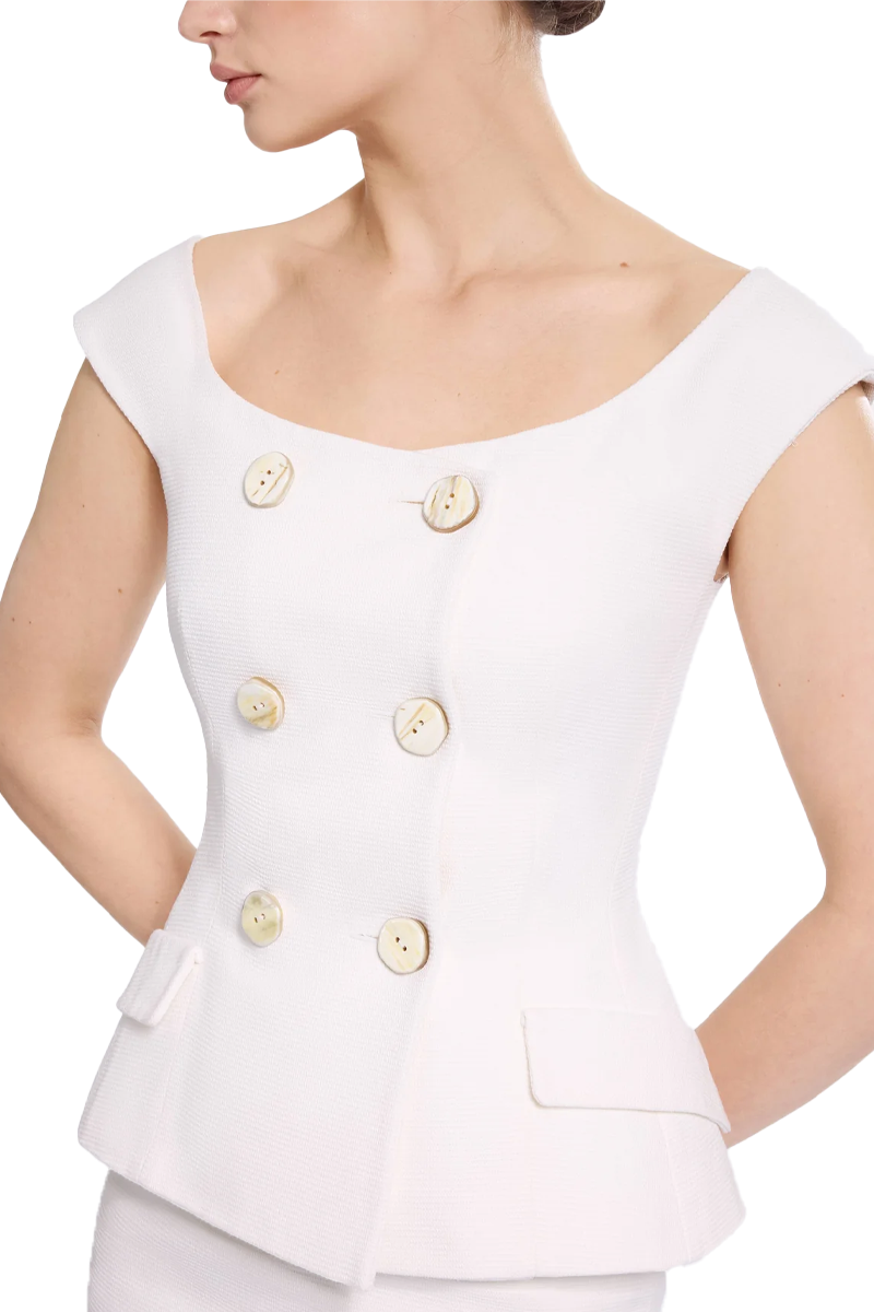 Cotton Piquet Suit - Elie Saab