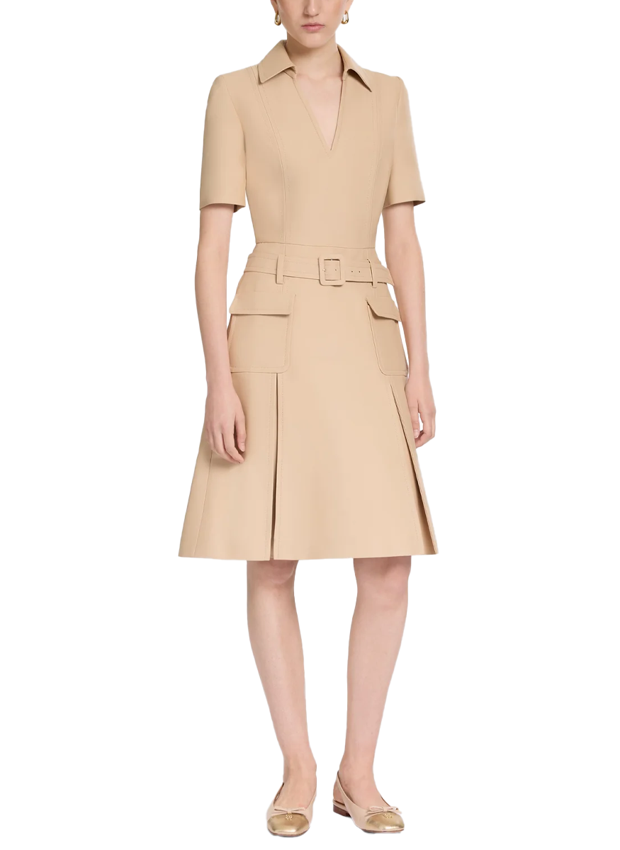 Gabardine Midi Dress