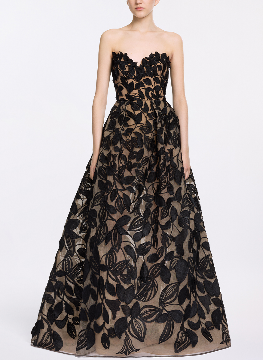 Tulle Embroidered Gown