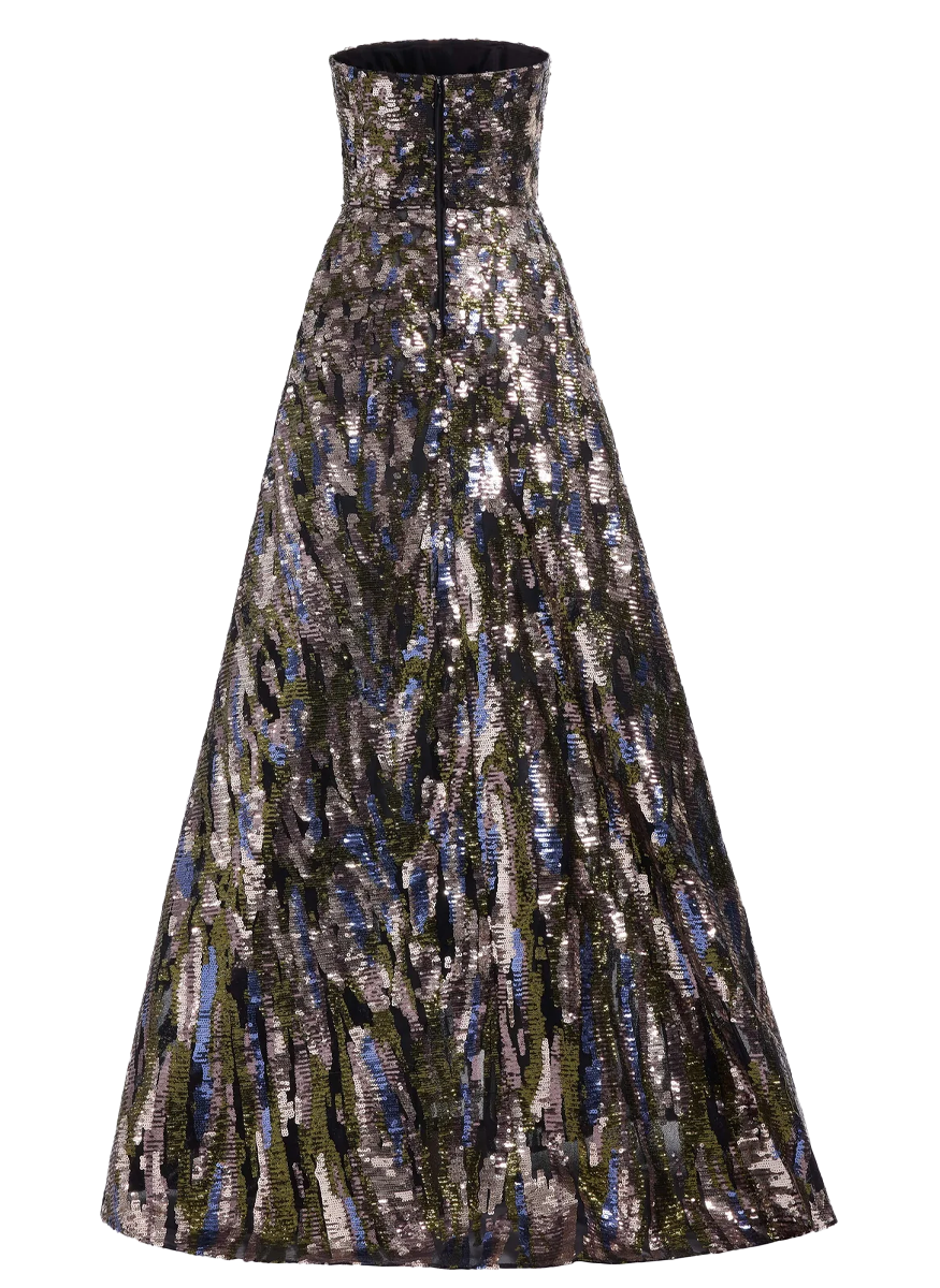 Floral Embroidered Sequined Gown - Elie Saab