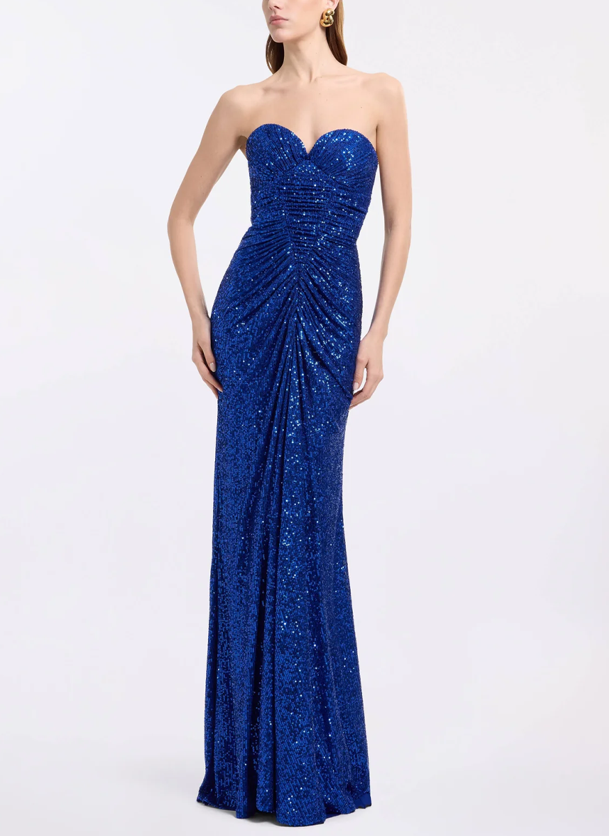 Strapless Draped Gown