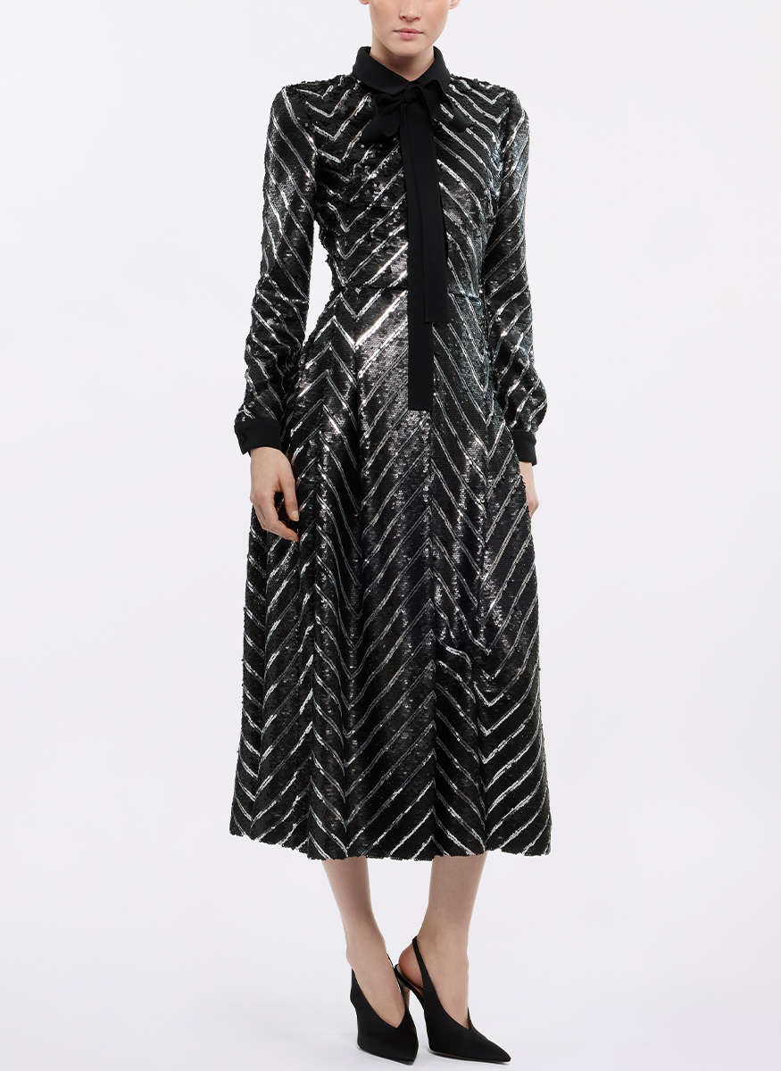 Sequins Midi Dress - Elie Saab