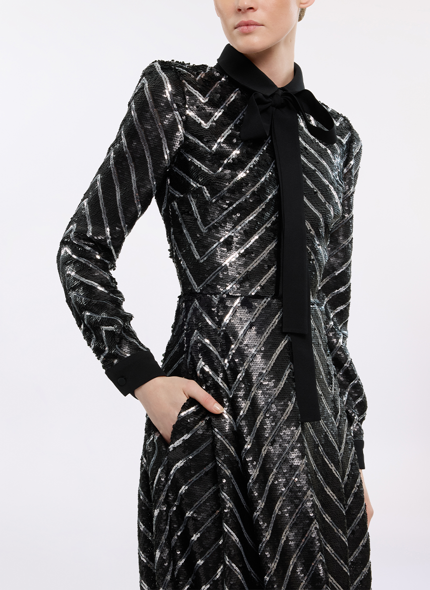 Sequins Midi Dress - Elie Saab