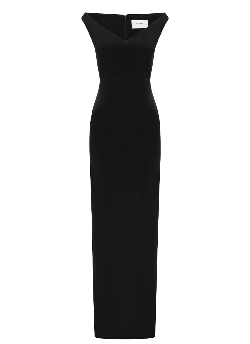 Off Shoulder Column in Satin Crepe
