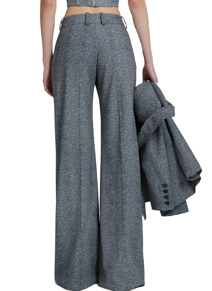 Herringbone Full Leg Trouser - Ermanno Scervino