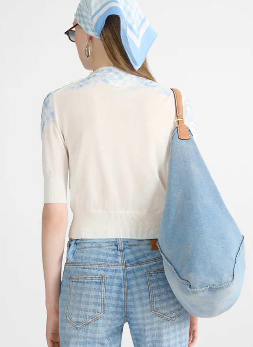 Gingham Woven Detail Knit - Ermanno Scervino