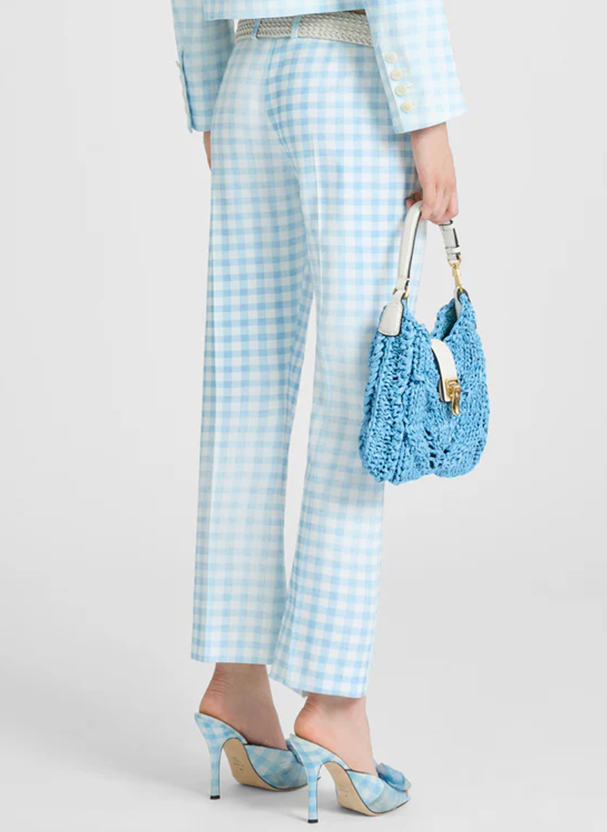 Gingham Regular Leg Trouser - Ermanno Scervino