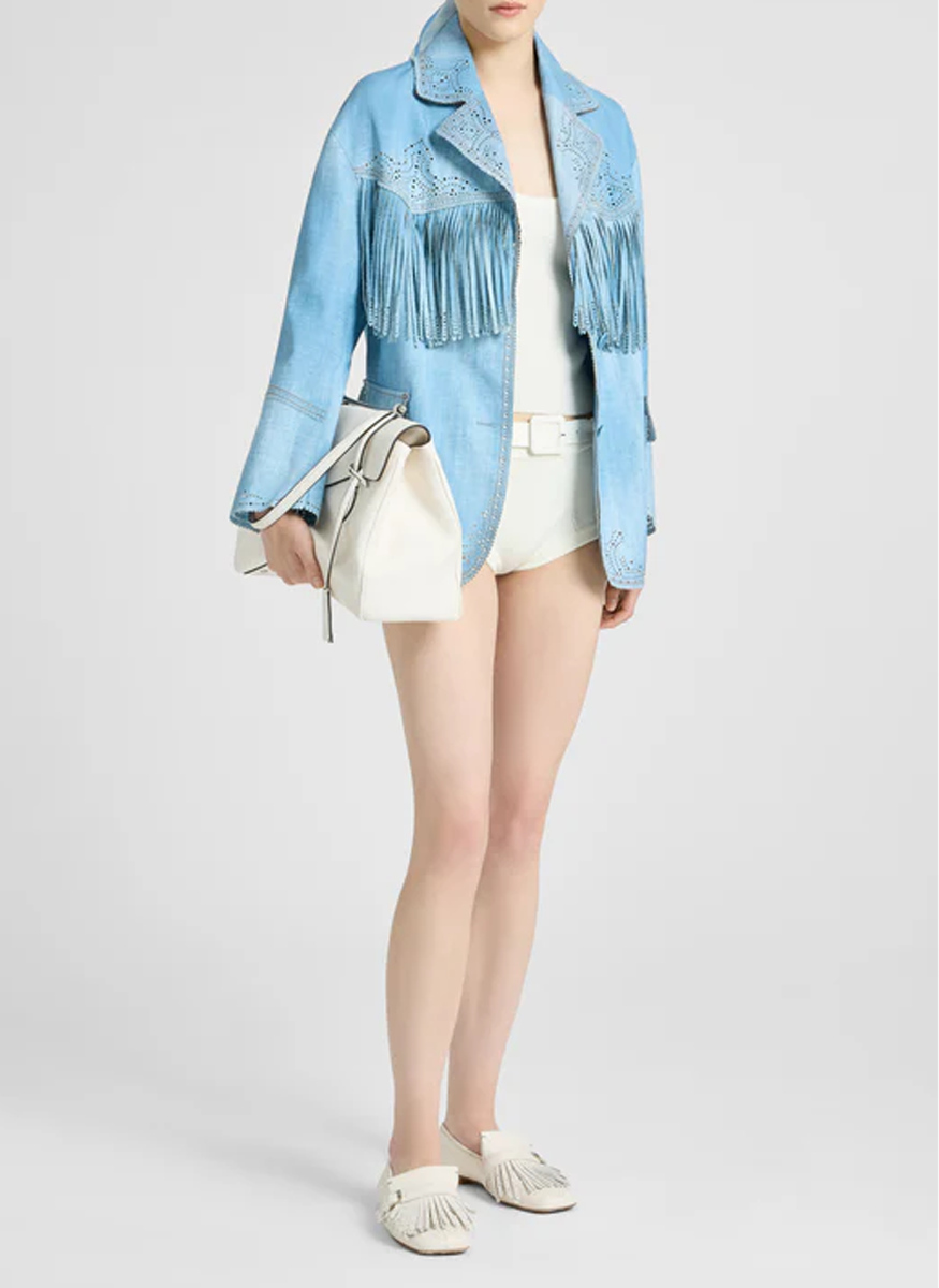 Denim Fringe Jacket