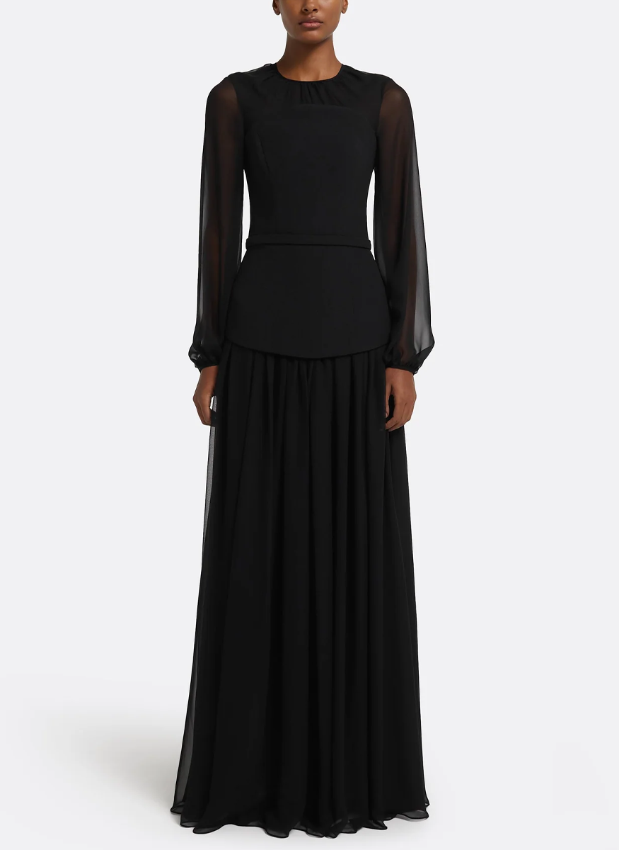 Finley Long Dress in Black