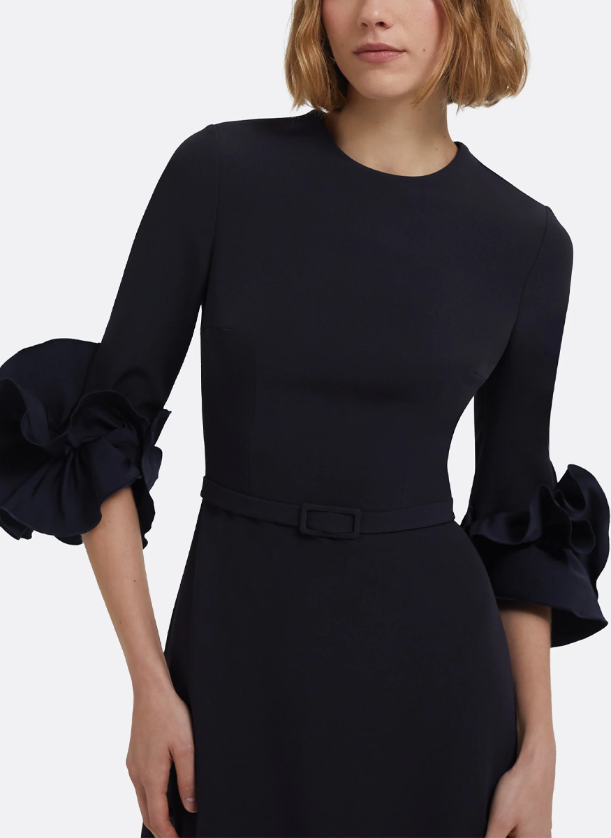 Belen Long Dress in Midnight Navy - Safiyaa