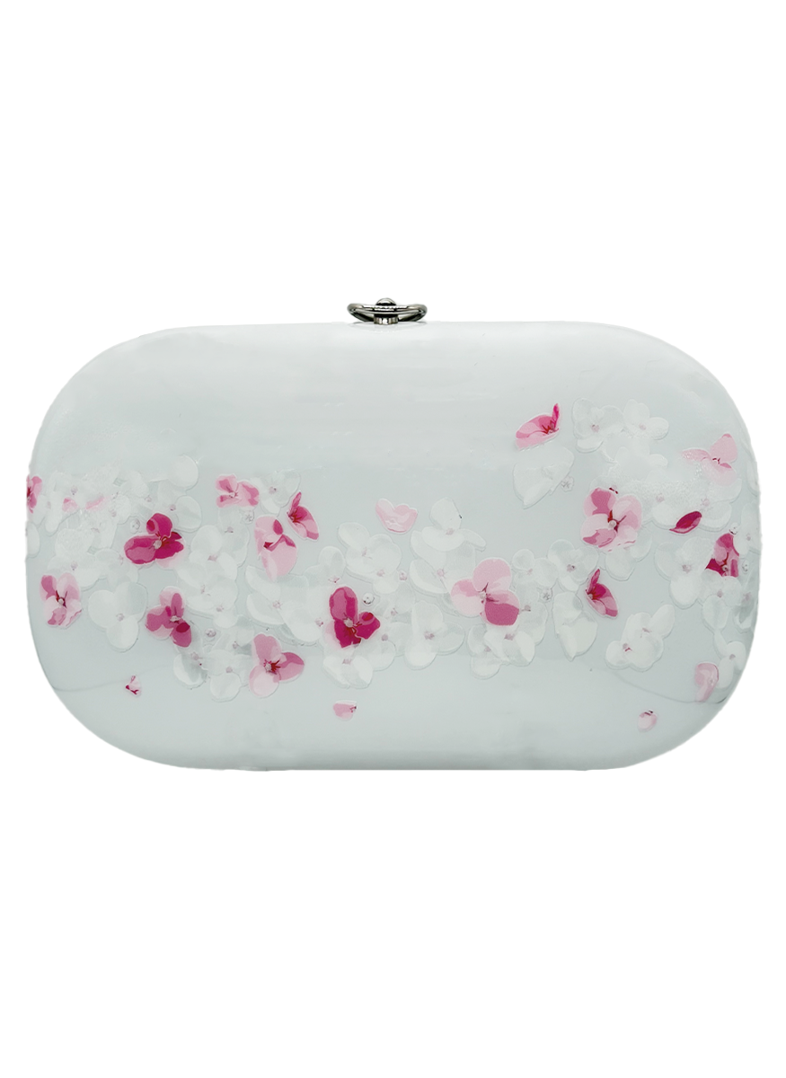 Elina Plus Clutch with Hydrangeas