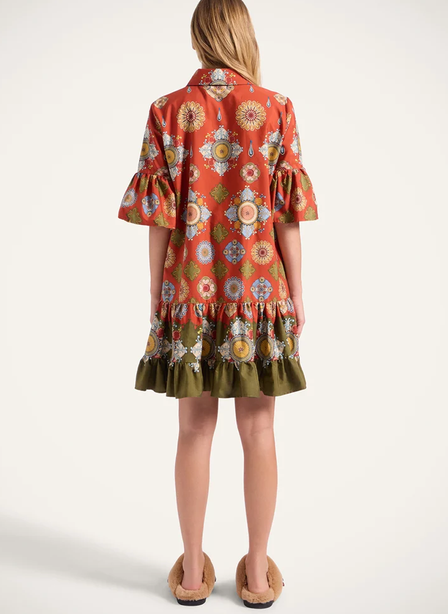 Choux Dress in Nucleus Placée Rust - La DoubleJ